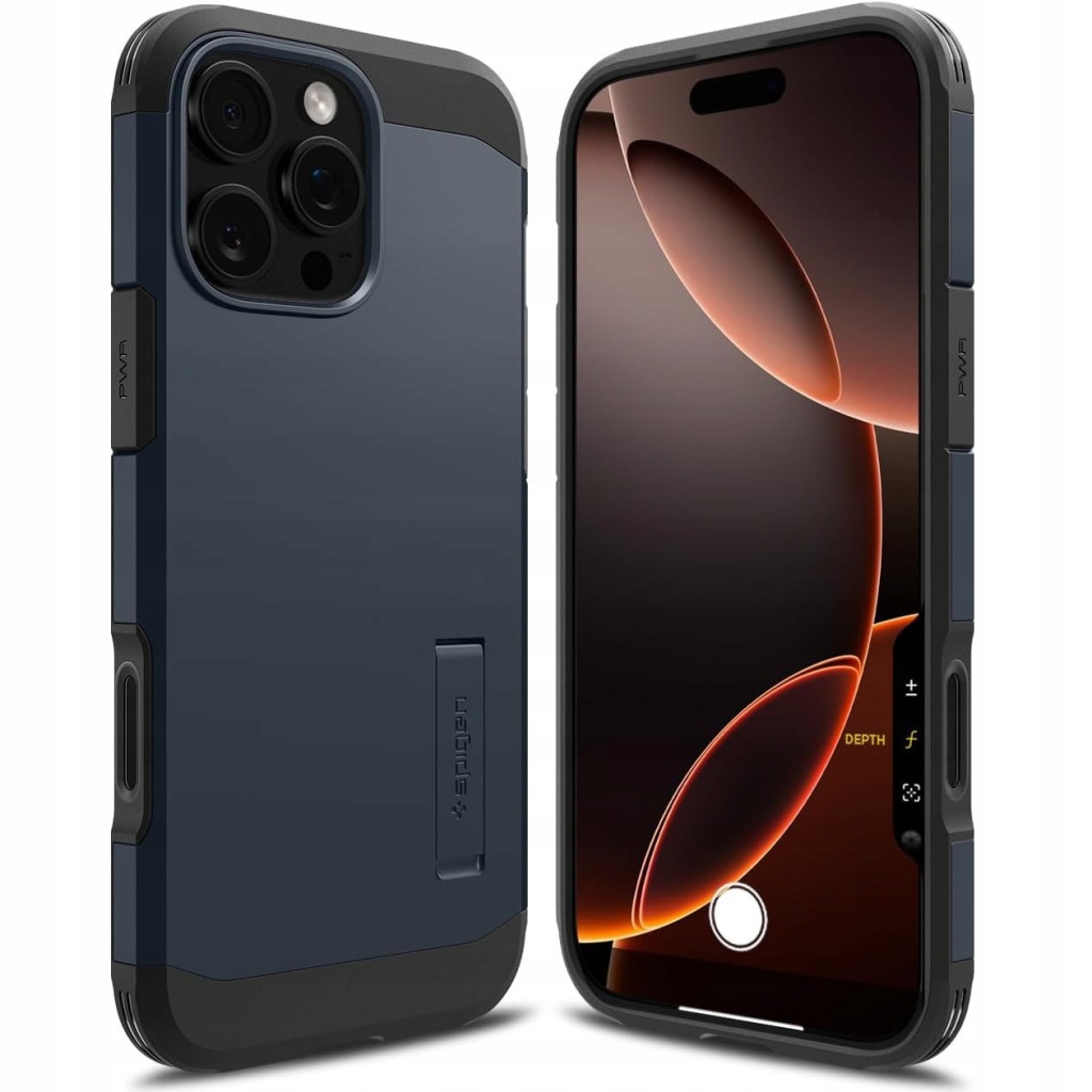 Pouzdro pro iPhone 16 Pro, Spigen Tough Armor T CC pro MagSafe, kryt tlačítka