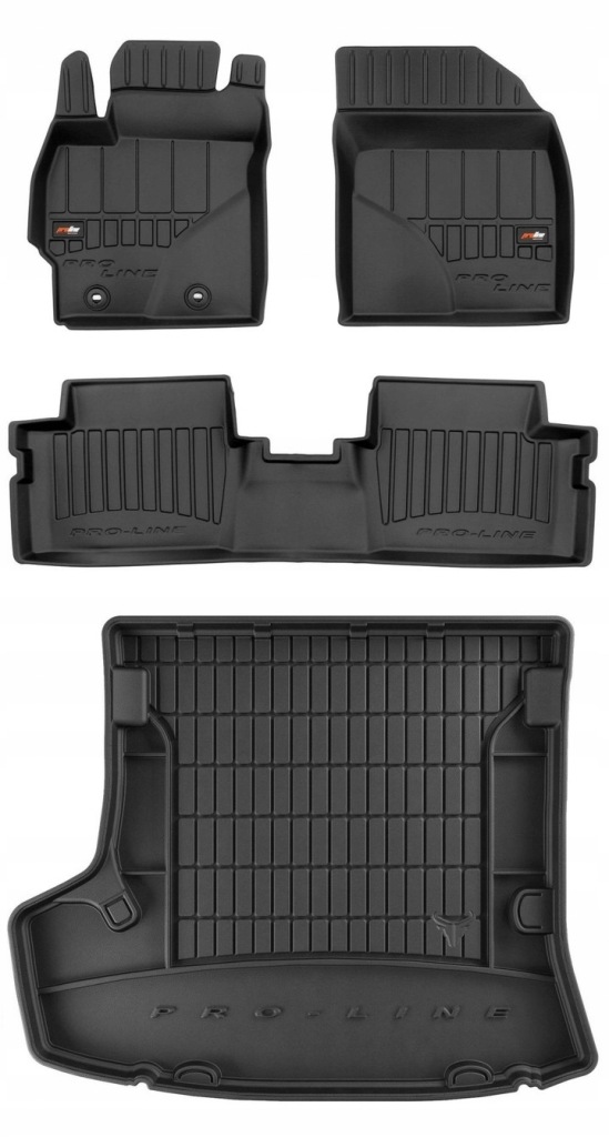 Set 3D gumové rohože Toyota Corolla E14 E15 Sedan 2006-2014