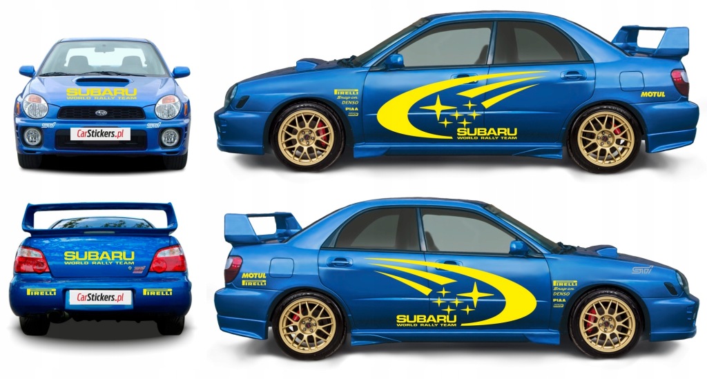 Samolepky Subaru Impreza Wrc Vysoká Kvalita Polymer