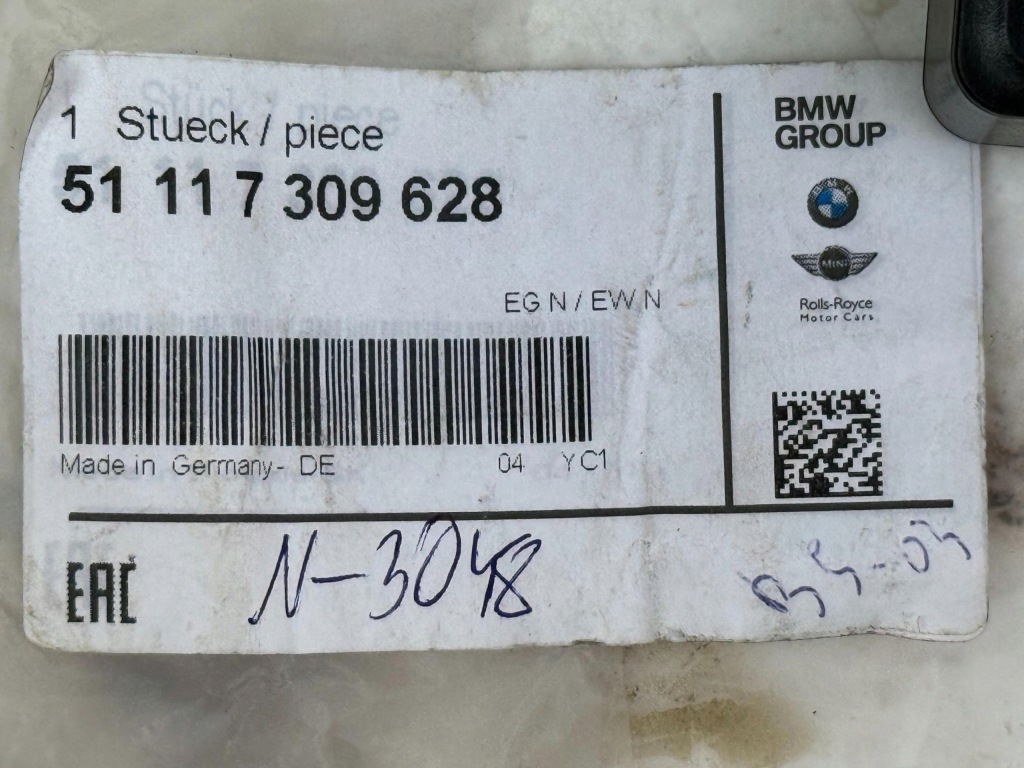 BMW 4 F32 F33 F36 Kratka Zderzaka Przednia Prawa Przód Nowa OE 7309628 — zdjęcie 5