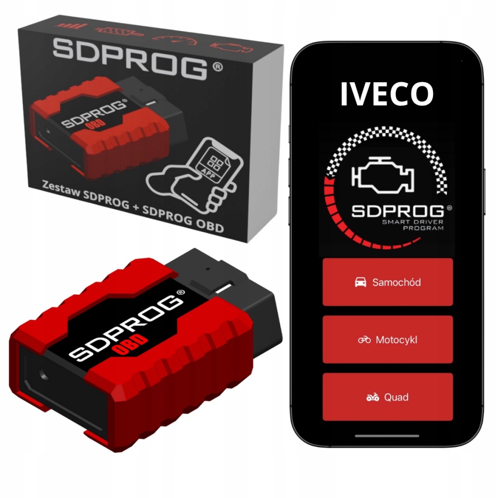 Iveco Diagnostický tester Rozhraní OBD2 Program Sdprog Obd pro Android iOS