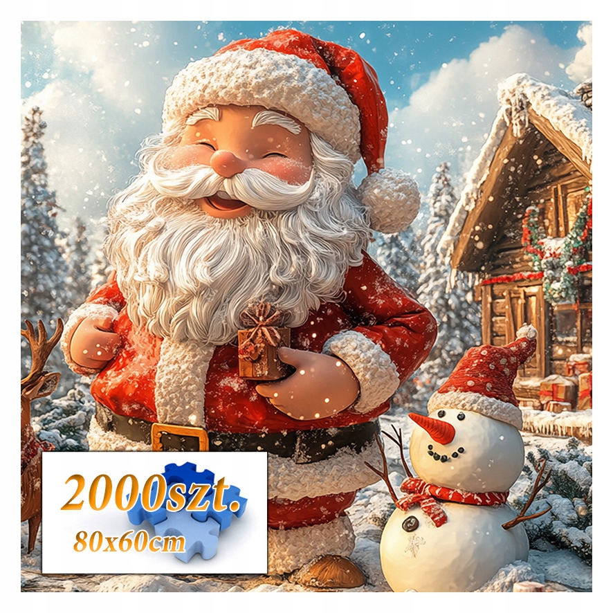 Puzzle Santa Claus 2000 dílků 80x60 cm Vánoce Santa Claus č.