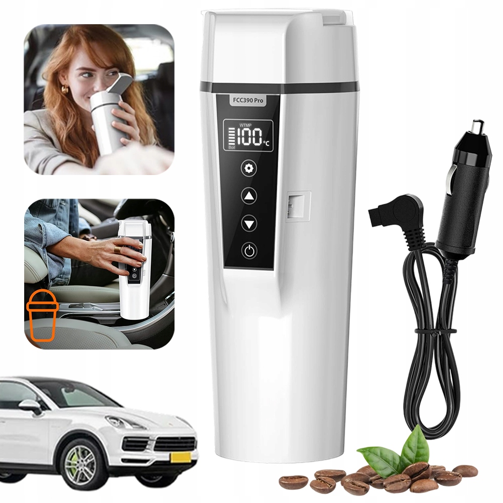 12 V/24 V Automobilová Elektrická Konvice 450 ML, Topný Hrnek, Vzduchotěsná