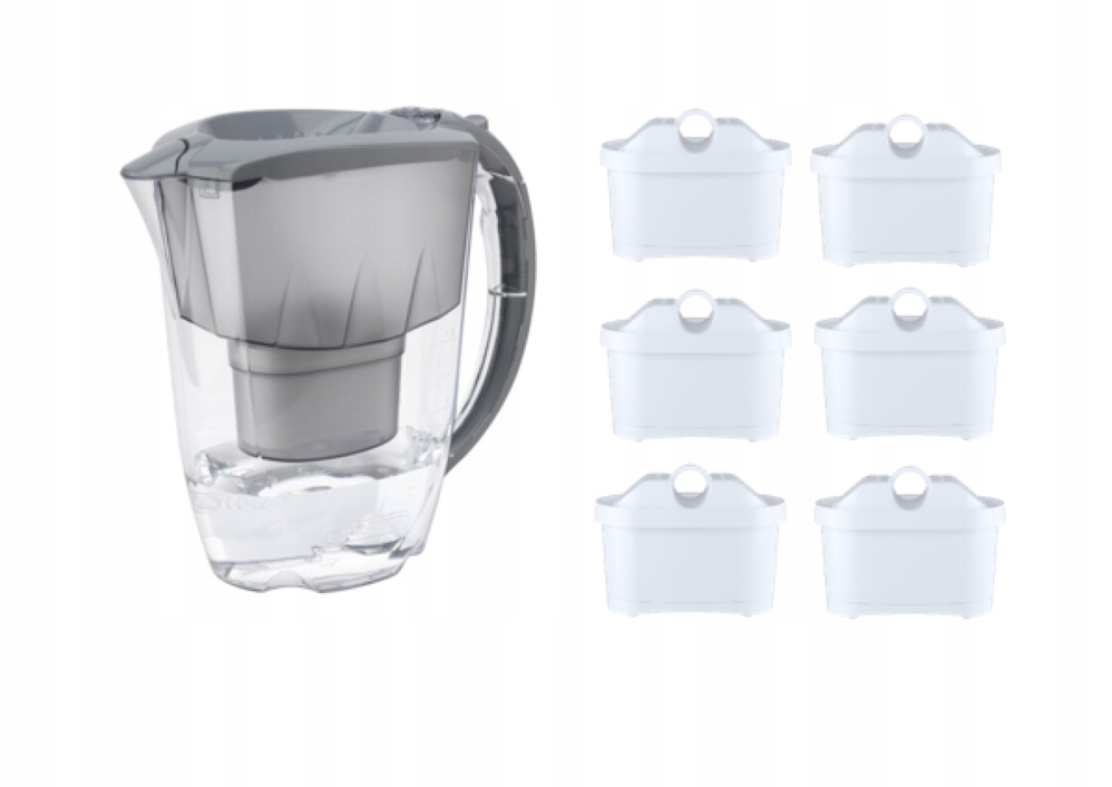 Filtrační konvice Aquaphor 2,8 l s počítadlem 6 náplní Maxfor B25, šedá
