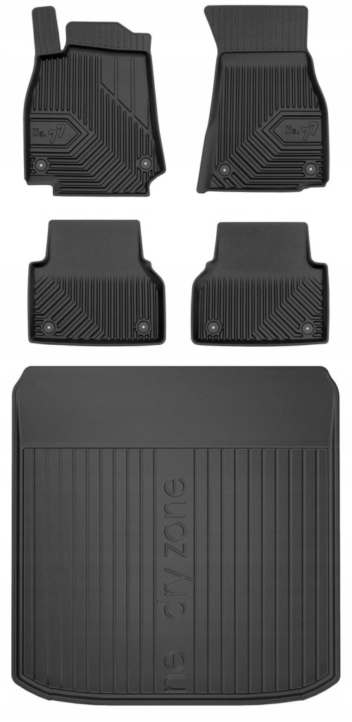 Set 77 Gumové koberce a rohože Audi A7 C8 Sportback od roku 2018