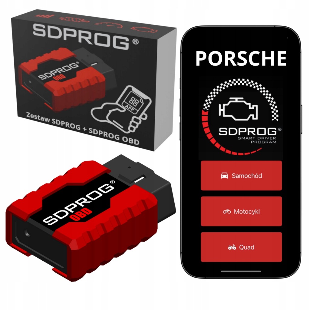 Porsche Diagnostický tester Rozhraní OBD2 Program Sdprog Dpf Obd