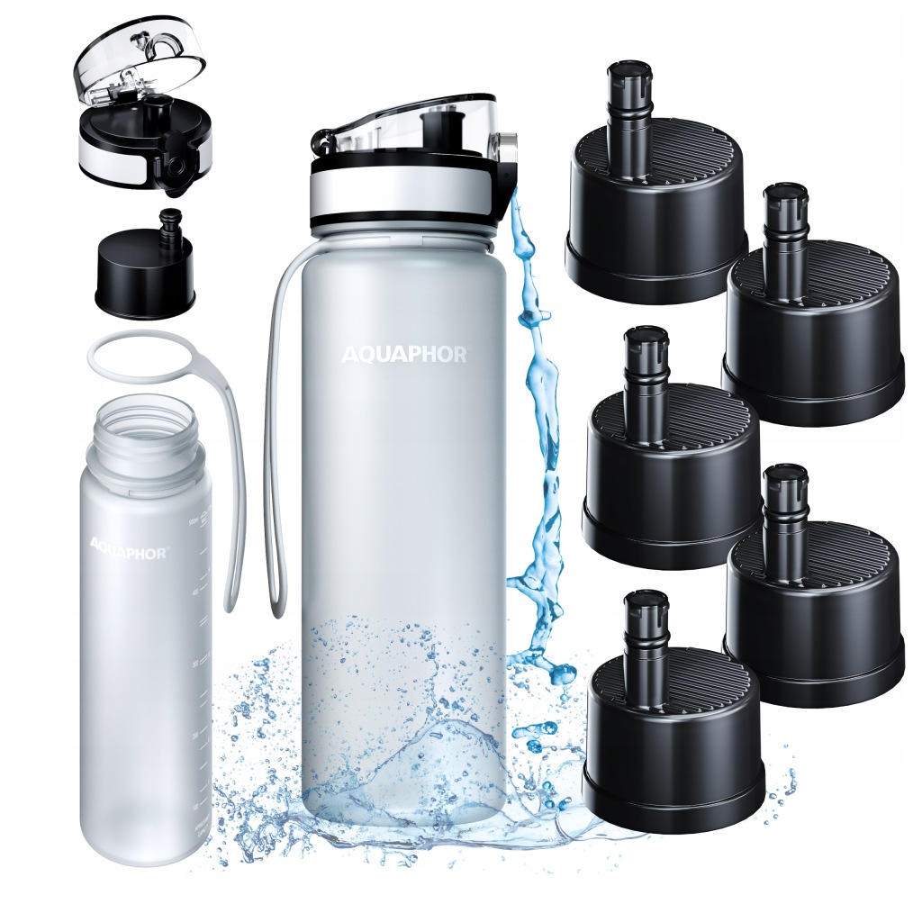 Lahev Na Pití na filtrování vody Aquaphor City Bílý 0,5L do školy na univerzitu
