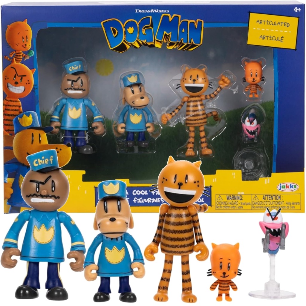 Dog Man Sada 5 Sběratelských Figurek 3-8 CM Figurky Z Pohádky