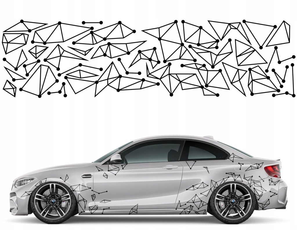 Samolepka na auto Abstract Geometrie 44x164 cm