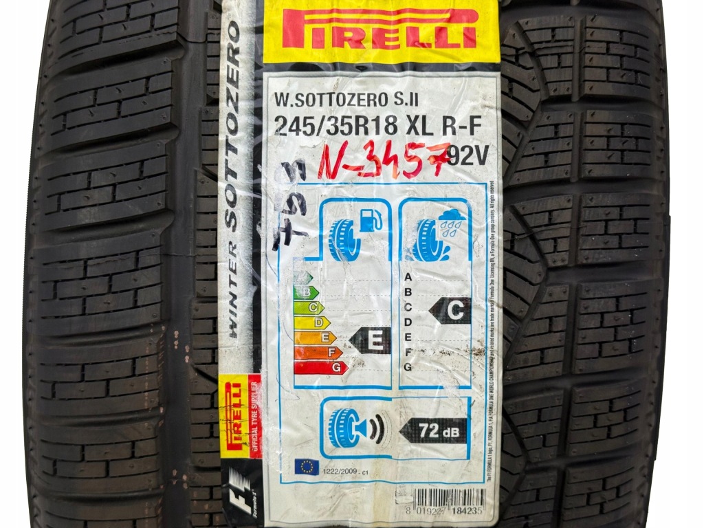 2 x Opony Pirelli Sottozero Winter 240 Serie II 245/35R18 92V M+S XL Nowe — zdjęcie 10
