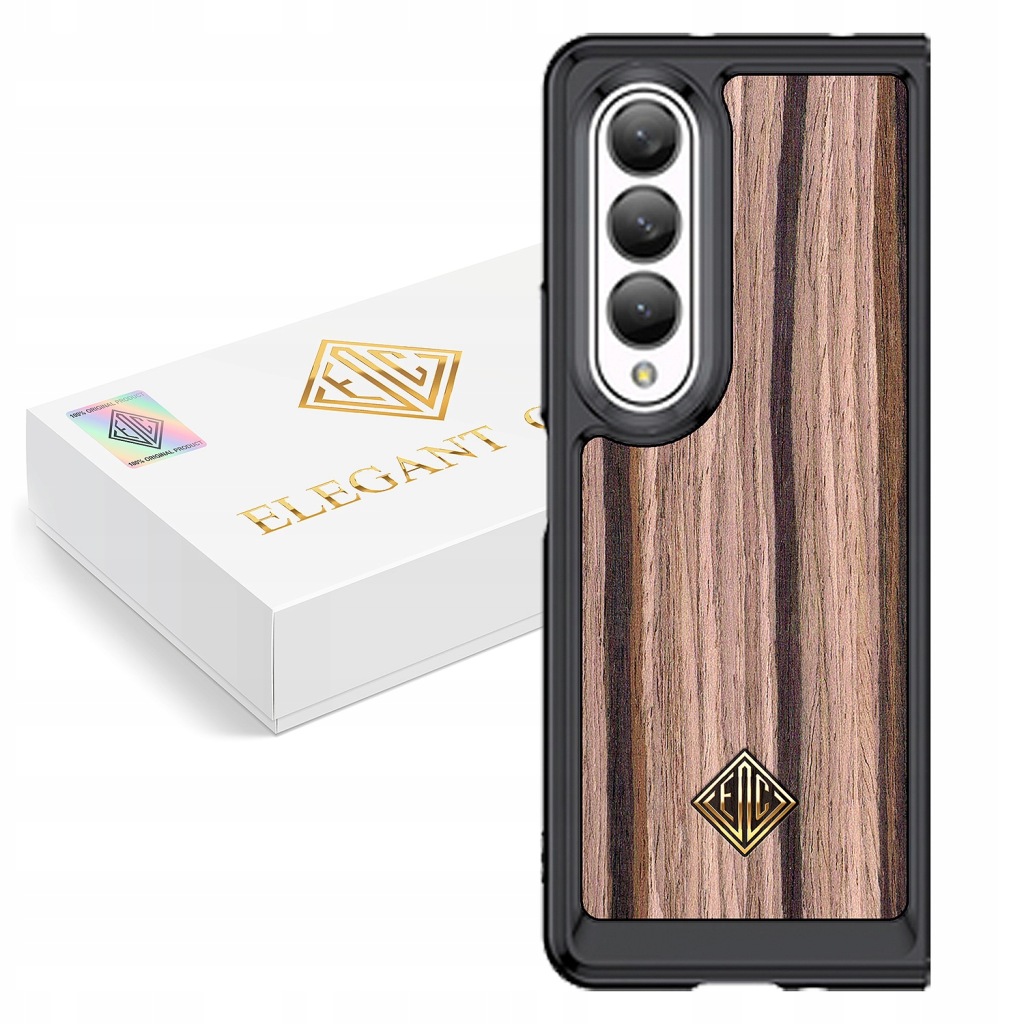 Pouzdro Pro Samsung Z Fold 3 Kryt Luxusní Přírodní Dřevo Originální