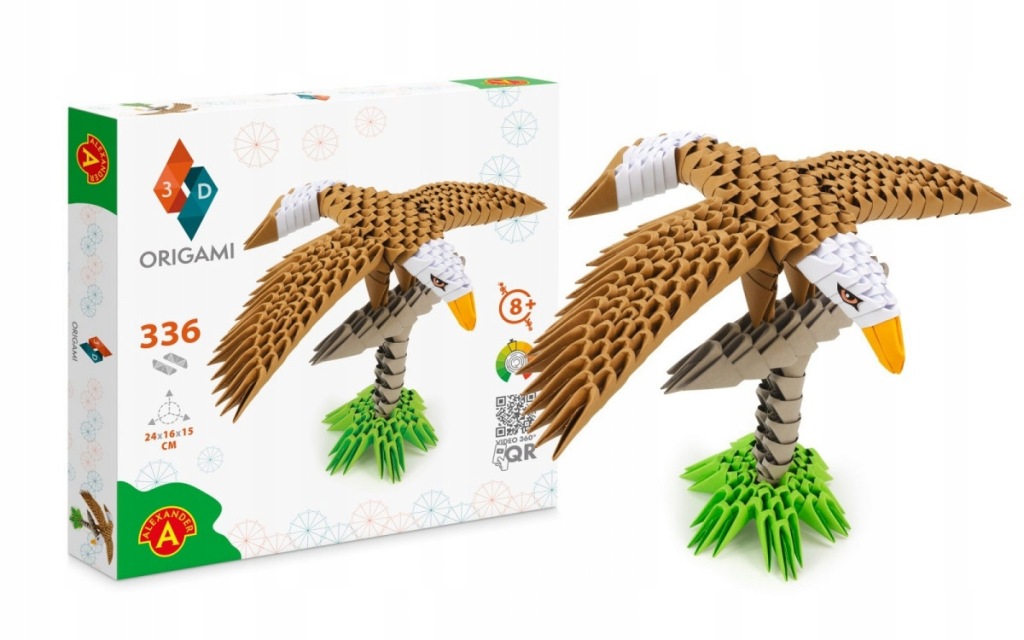 Umělecká Hračka Dětská Origami Orel 3D Rozvíjí manuální schopnosti
