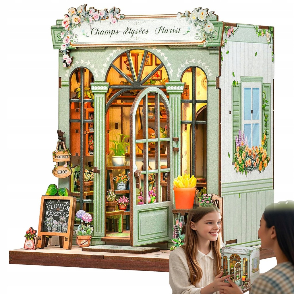 Puzzle Domeček Mezi Knihami Book Nook Květiny Z Elysejských Polí Paříž