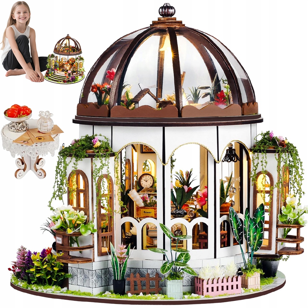 Puzzle 3D Mini Led Domeček Diy Model Collection Dárek Pro Dívky