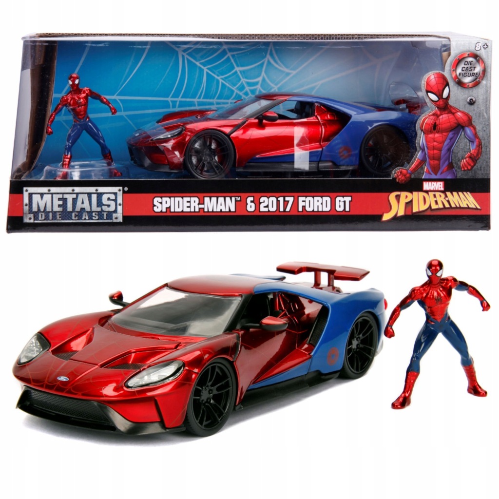 Auto Ford Gt 2017 Spiderman Kovové Vozidlo Marvel Pohyblivá Figurka El