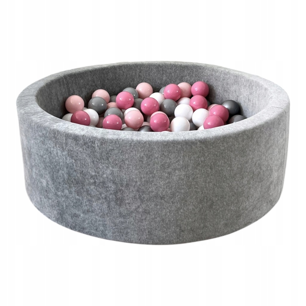 Suchý bazén s kuličkami 30x90 Velvet Šedý 250 míčků Hotový MIX