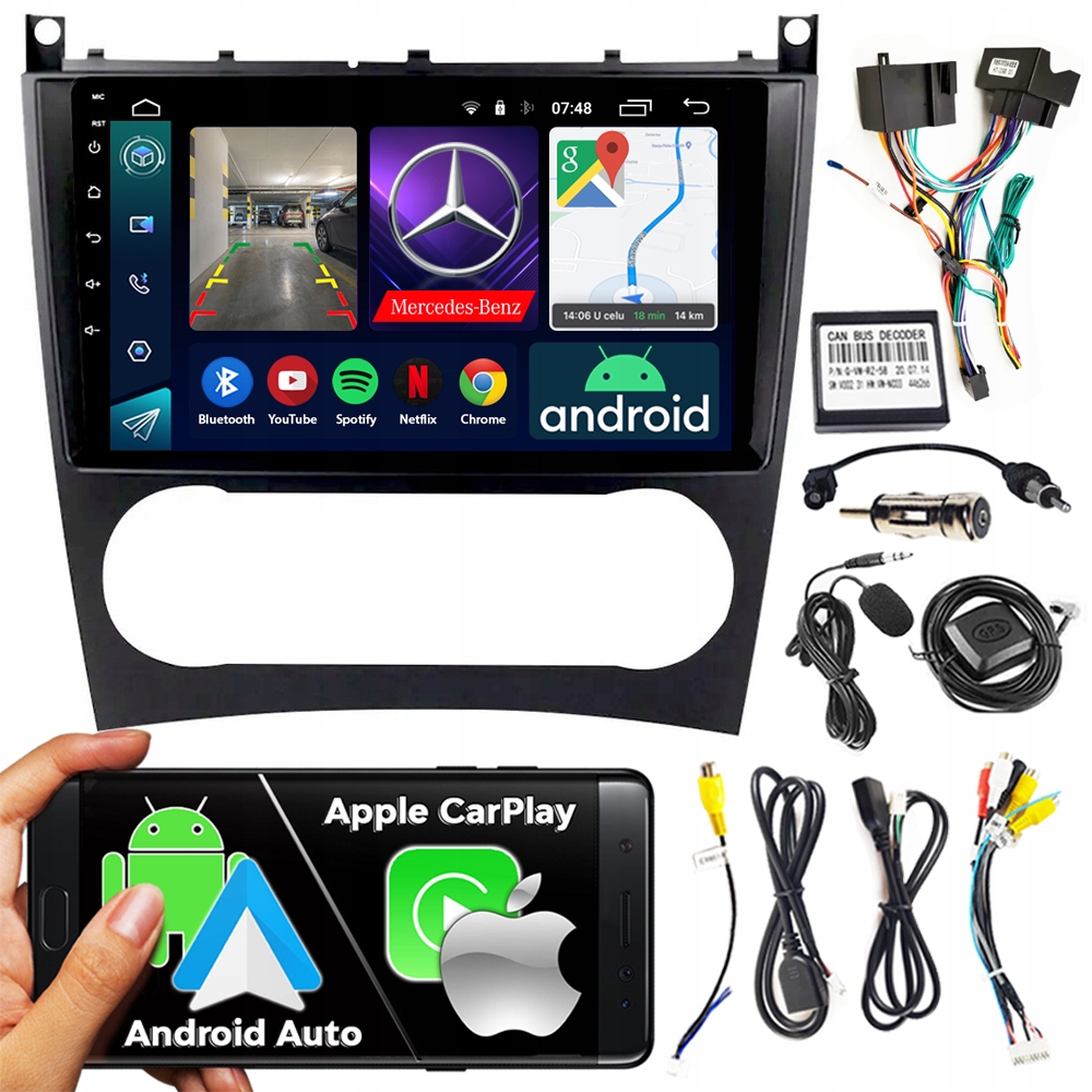 Autorádio Ncs RS-305 Mercedes-benz W203 W209 2000-2007 Android