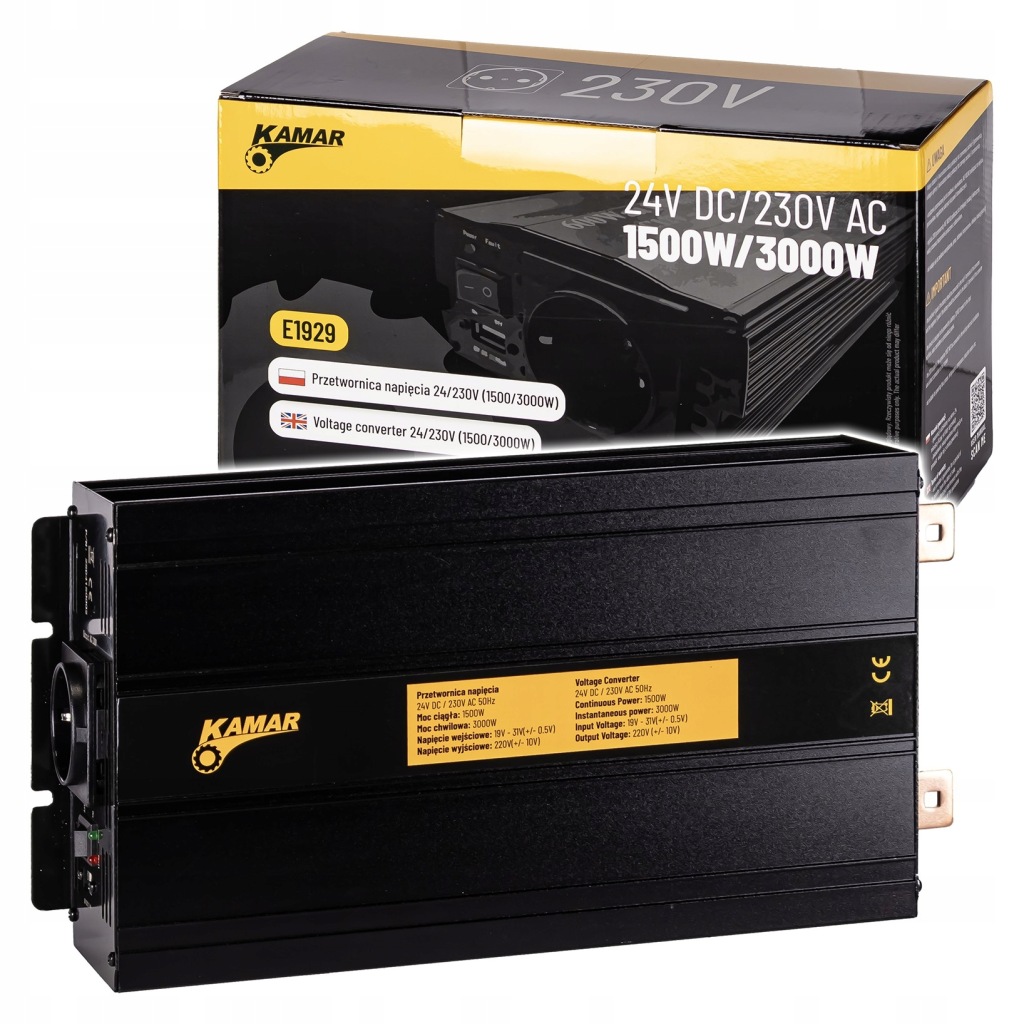 Měnič Napětí napětí 24/230V (1500/3000W)