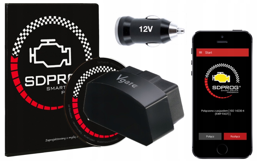 Rozhraní iCAR3 BT3.0 OBD2 ELM327 Sdprog Nabíječka
