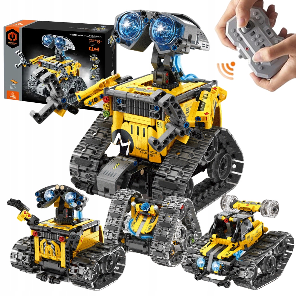 Programovatelný Robot 4V1 Pohyblivý Robot 4V1 Vydává Zvuky Led