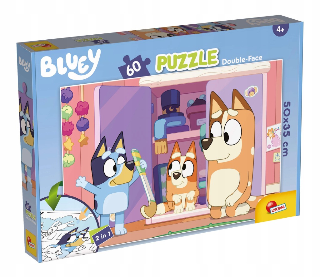 Skládačka Puzzle Barevná sada Roztomilá Bluey pro skládání Kreativní zábava