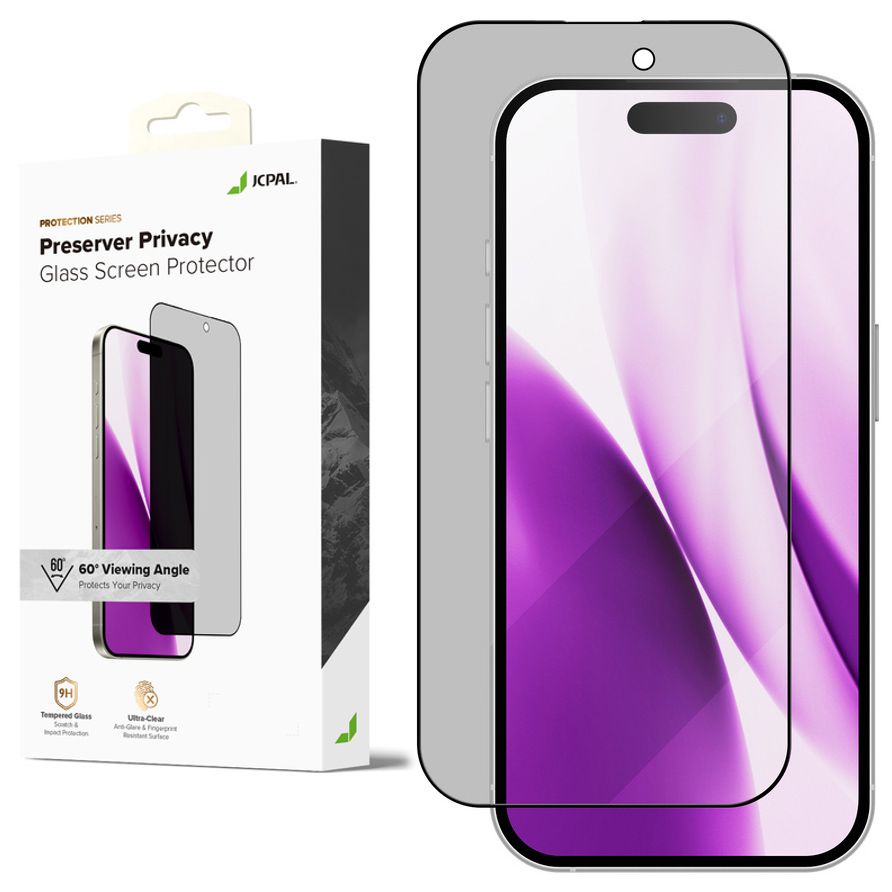 s privátním filtrem Sklo displeje Jcpal pro Apple iPhone Air