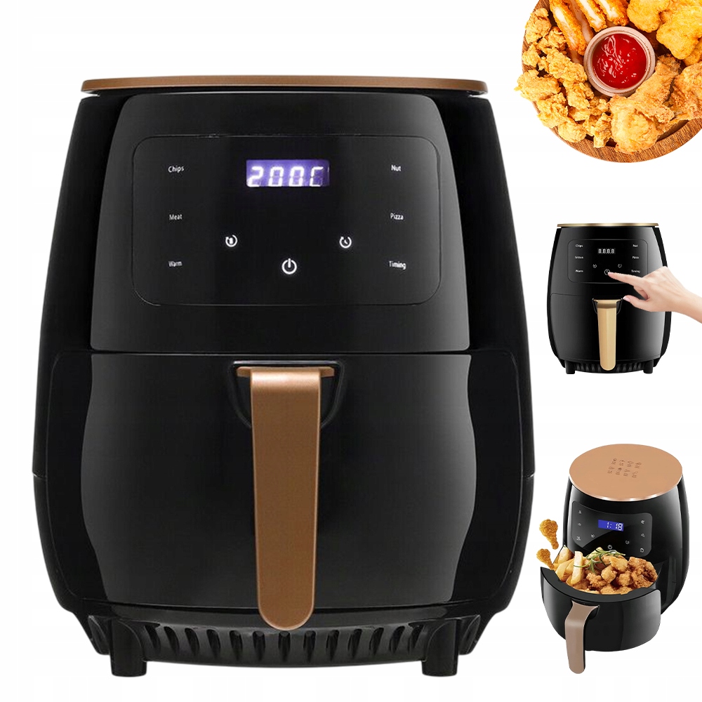 XL Beztuková Horkovzdušná Fritéza Air Fryer 6 L 2400 W