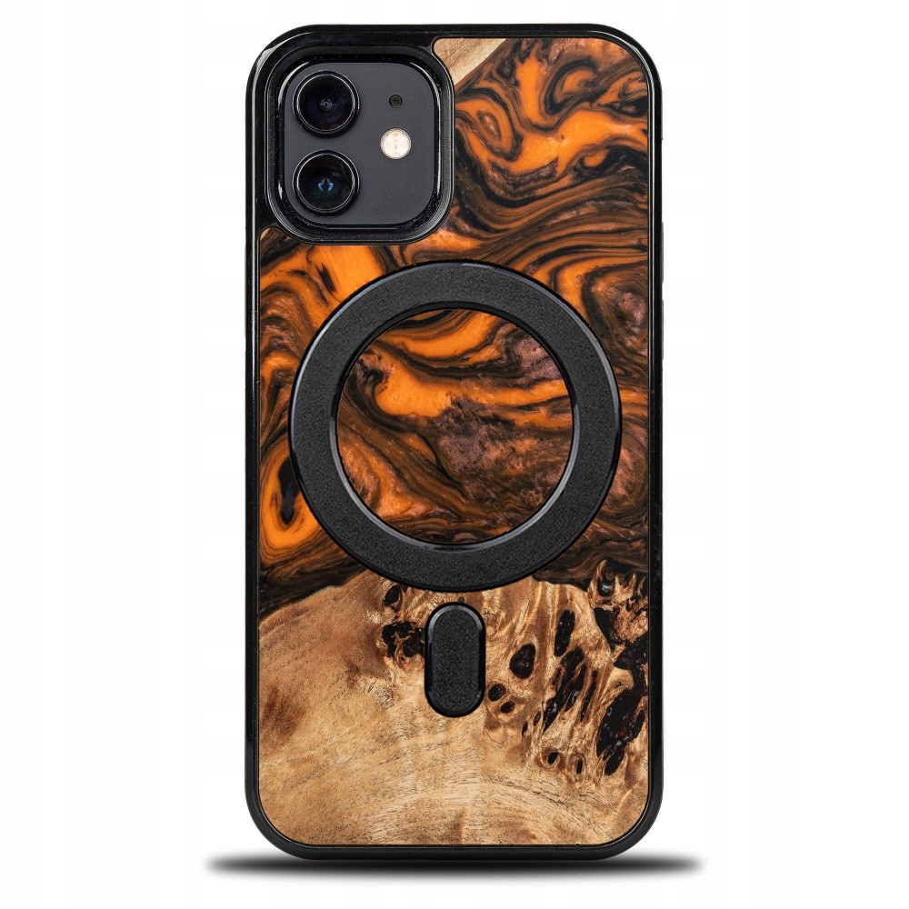 Pouzdro Bewood Unique pro iPhone 12 12 Pro oranžové s MagSafe
