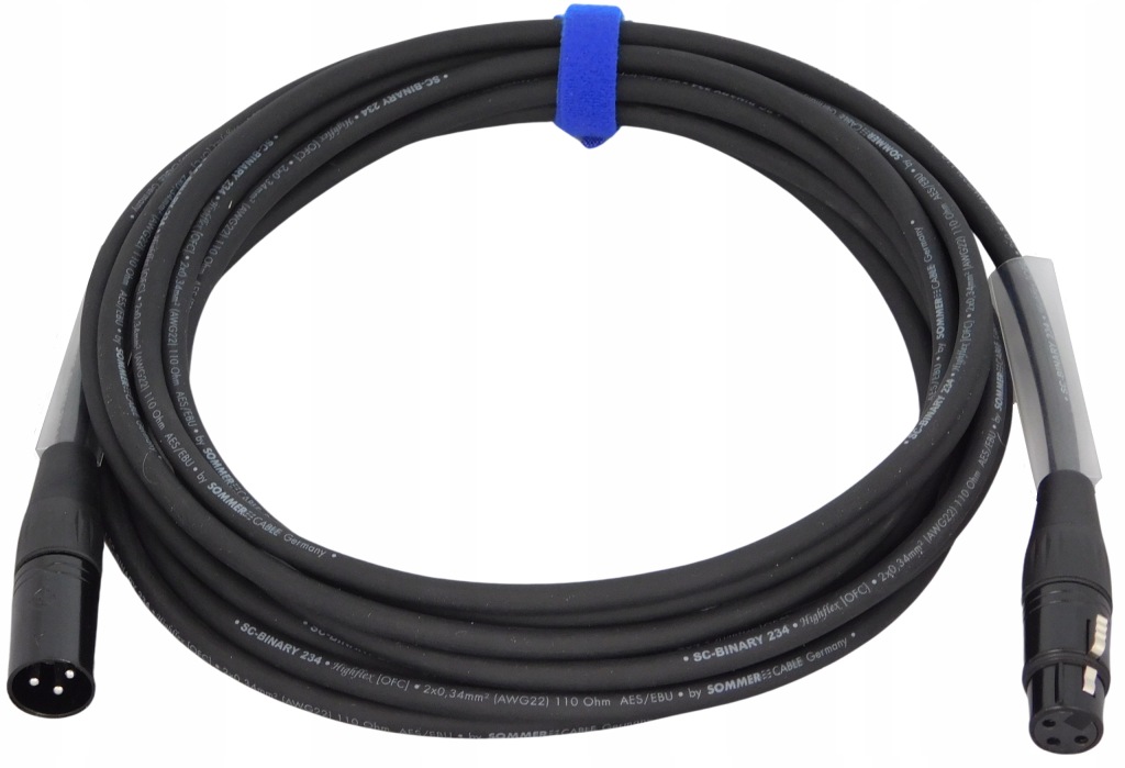 Sommer Binary 234 Kabel Digitální DMX Xlr Roxtone Černý 25 m