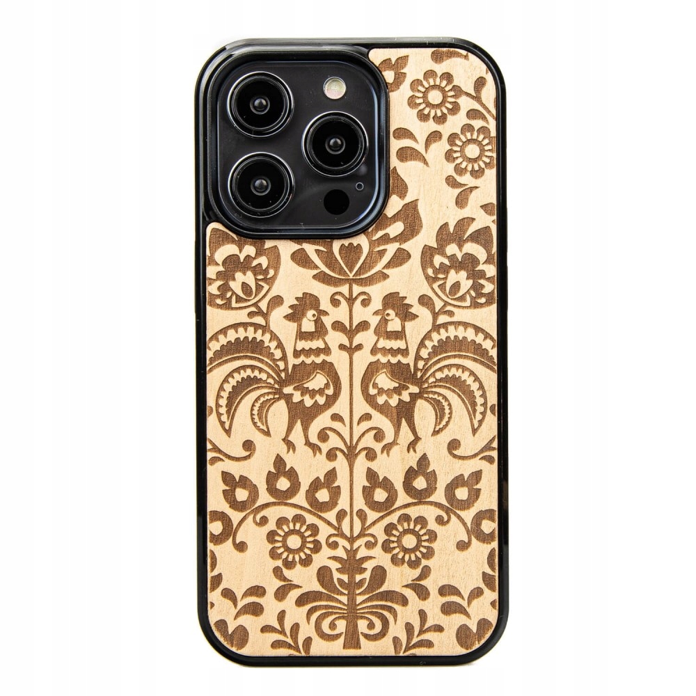 Dřevěné Pouzdro Bewood pro iPhone 14 Pro Polský Folk Aniegre