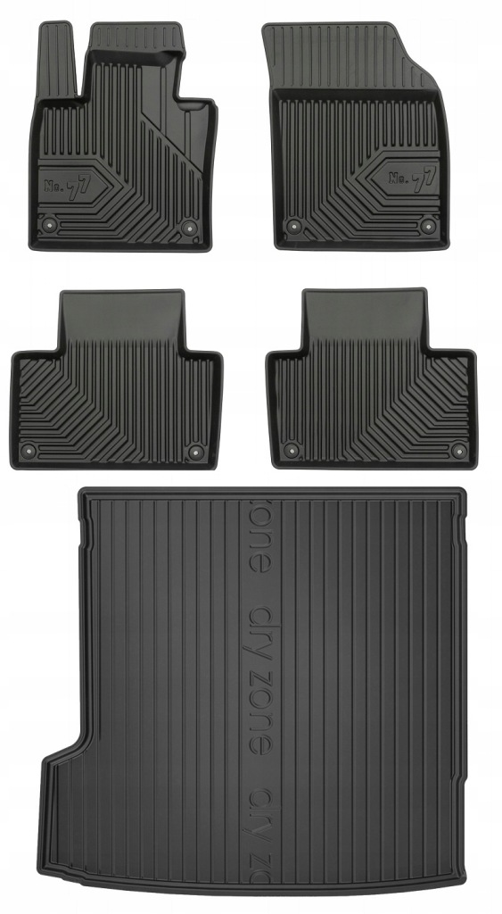 Set 77 Gumové rohože a rohože Volvo XC90 2 od roku 2014