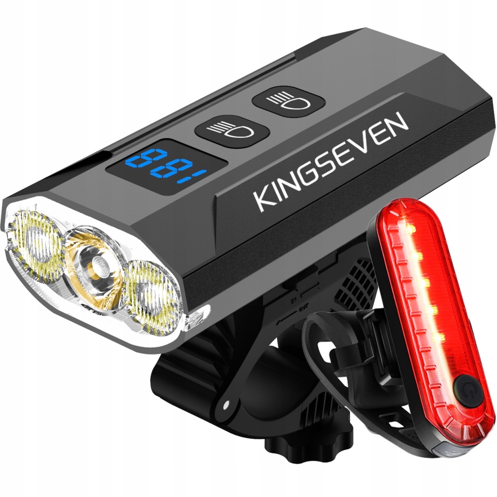 Výkonná lampa na kolo Led světlo přední zadní 1200 lm svítilna 5200 mAh Kolo