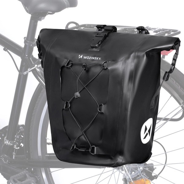 Voděodolná Cyklistická Brašna Wozinsky, Taška Na Nosič Jízdních Kol, Objemná 25 l