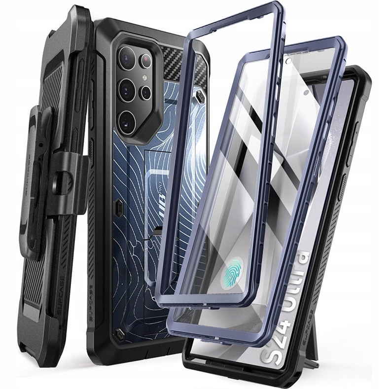 Pancéřové pouzdro pro Galaxy S24 Ultra, Supcase Ub Pro noSP+SP, vzorovaná zadní kryt