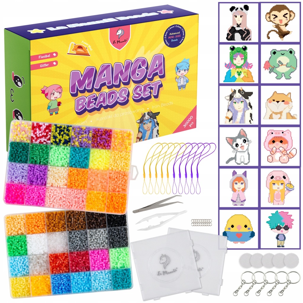 Korálky na žehlení 30000 Sada Manga vzorů