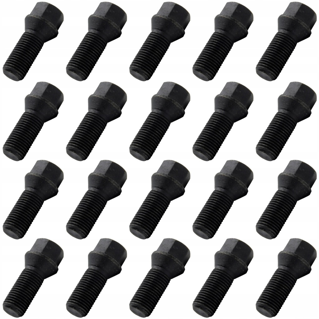 Šroub Sdt Stahlrader M14x1.5 28 mm kužel černý K17 20 ks
