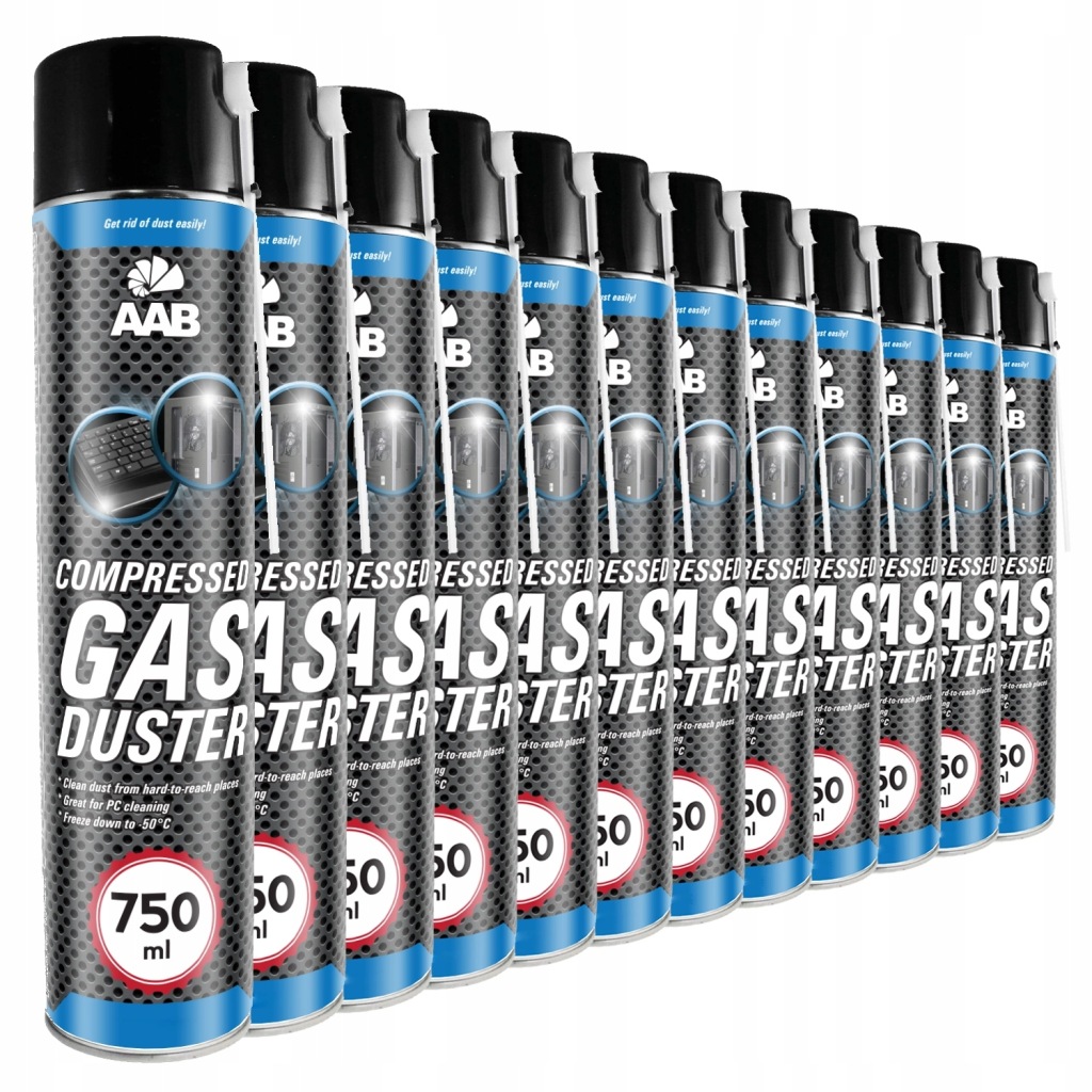 12x Aabcooling Stlačený Vzduch 750 ml 24x Trubička