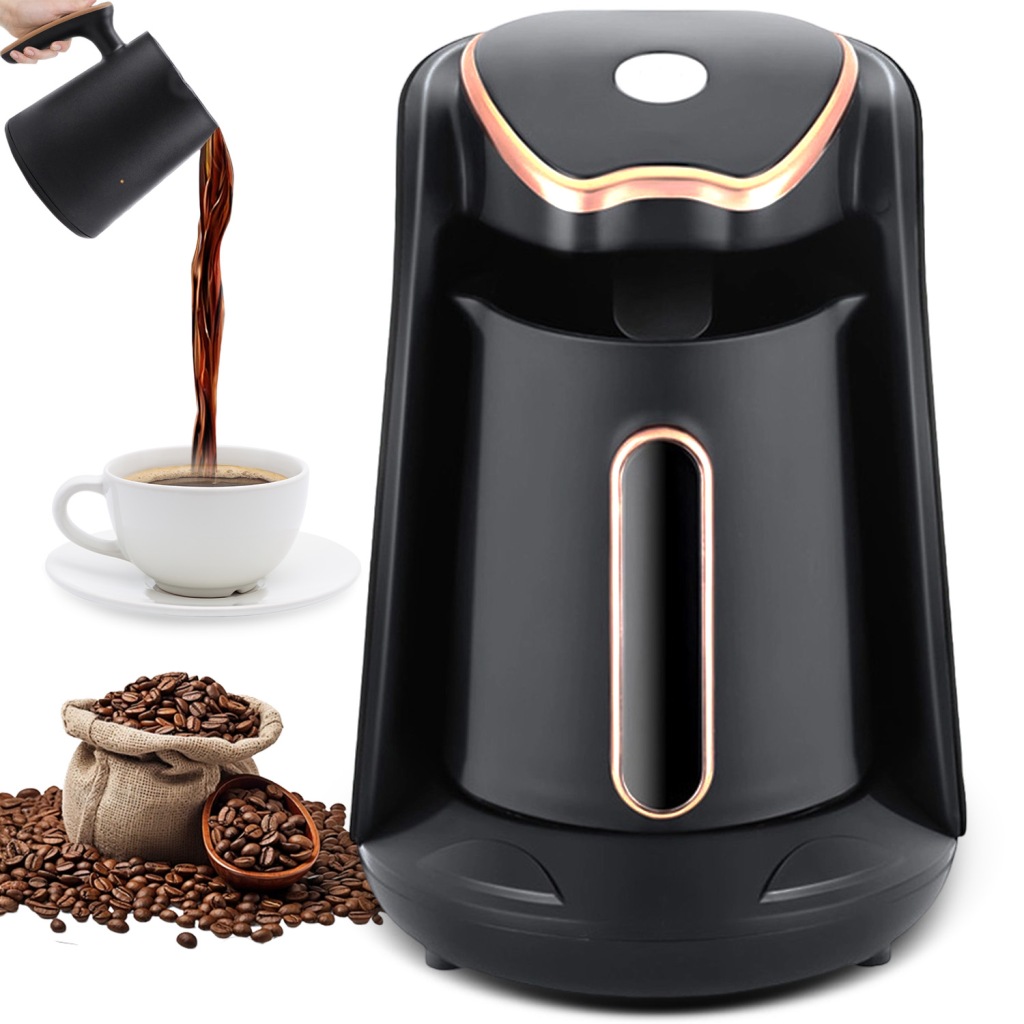 Elektrický Kávovar Černý 600 W 300 ML Pro Řeckou Kávu, Espresso, Čaj