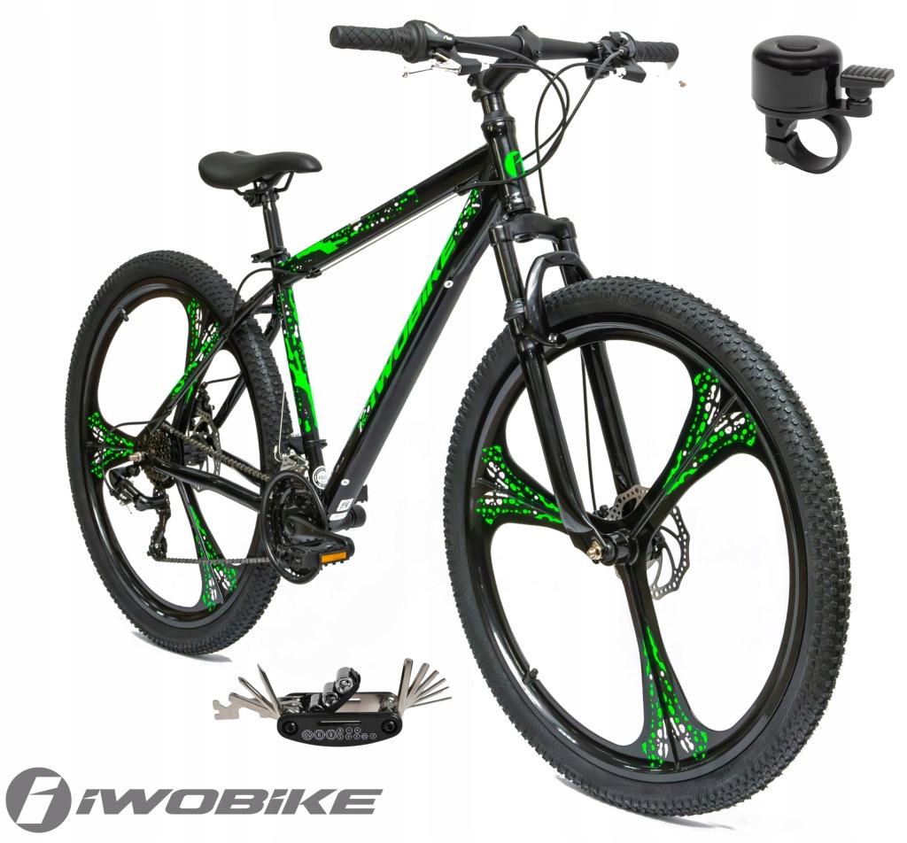 Horské kolo pánské 29" Mtb Iwobike Shimano 2025 Hardtail Odpružená vidlice Kotoučové brzdy
