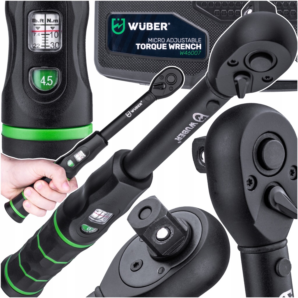Momentový Klíč 1/2" S Aretací 10-60 Nm, Certifikát Kalibrace, Kufr
