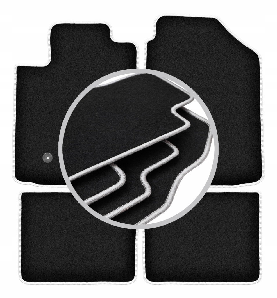 Koberce do auta stříbrné barvy pro: Pontiac Vibe hatchback 2003-2008