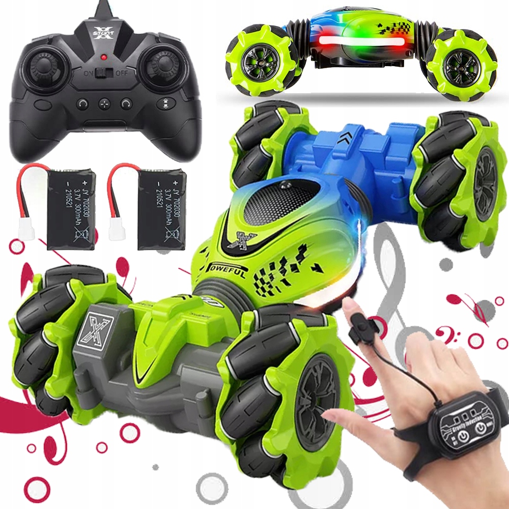 Auto Dálkově Ovládané Pomocí Gest Auto Rc Dálkové Ovládání Náramek 4X4 Led 360°