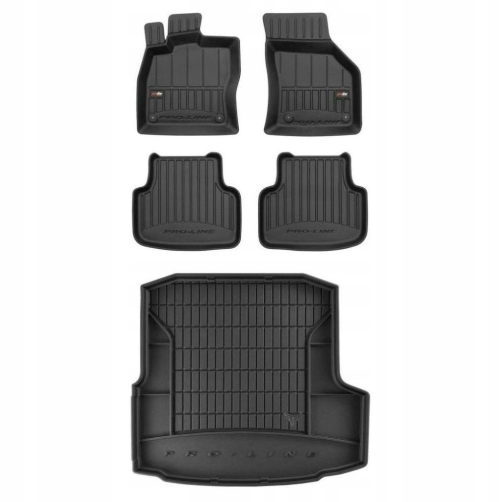 Gumová sada 3D koberců a rohoží Škoda Octavia III 2012-2016 Liftback, průchozí
