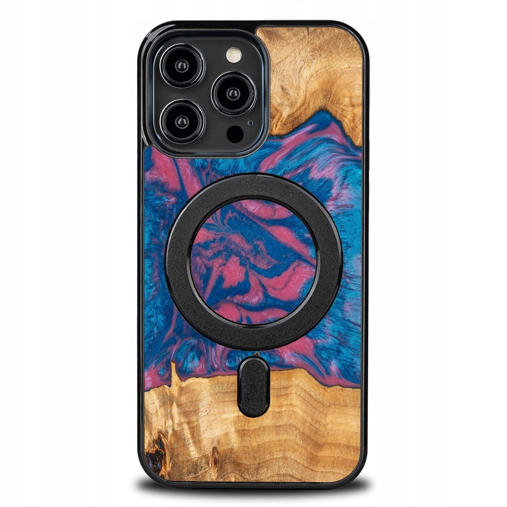 Pouzdro Bewood Unikátní pro iPhone 14 Pro Max Neonové Vegas s MagSafe