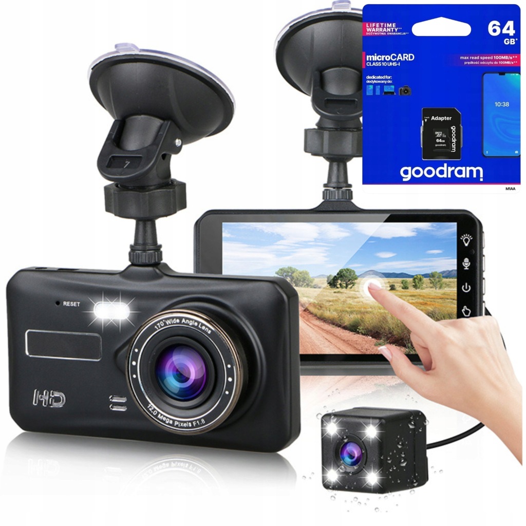Videorekordér Couvací Kamera Přední Zadní Menu Pl