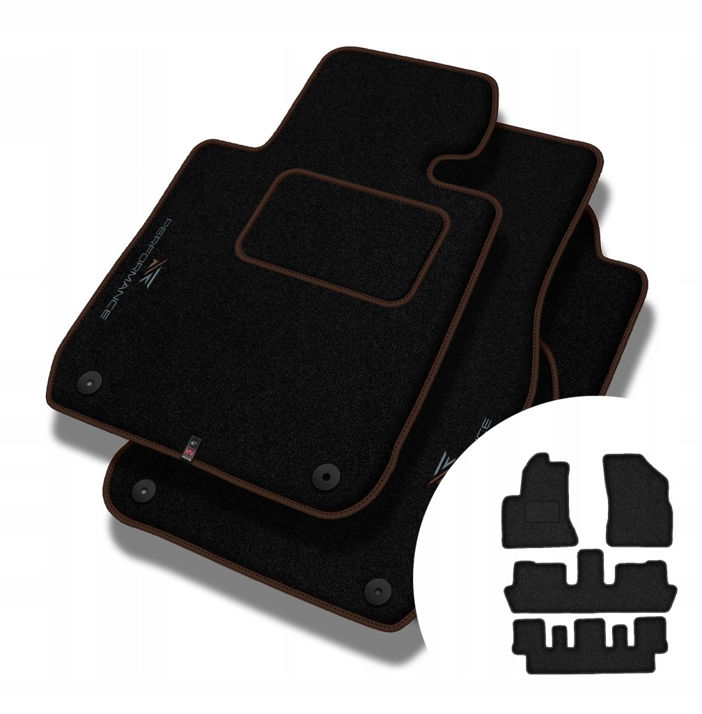 Velurové koberce Performance pro Citroen C4 Grand Picasso I 2006-2012 7 oso