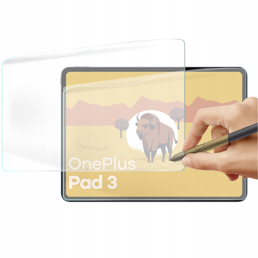 Fólie napodobující papír Bizon pro OnePlus Pad 3/2 Pro/Oppo Pad 4 Pro, 2 ks