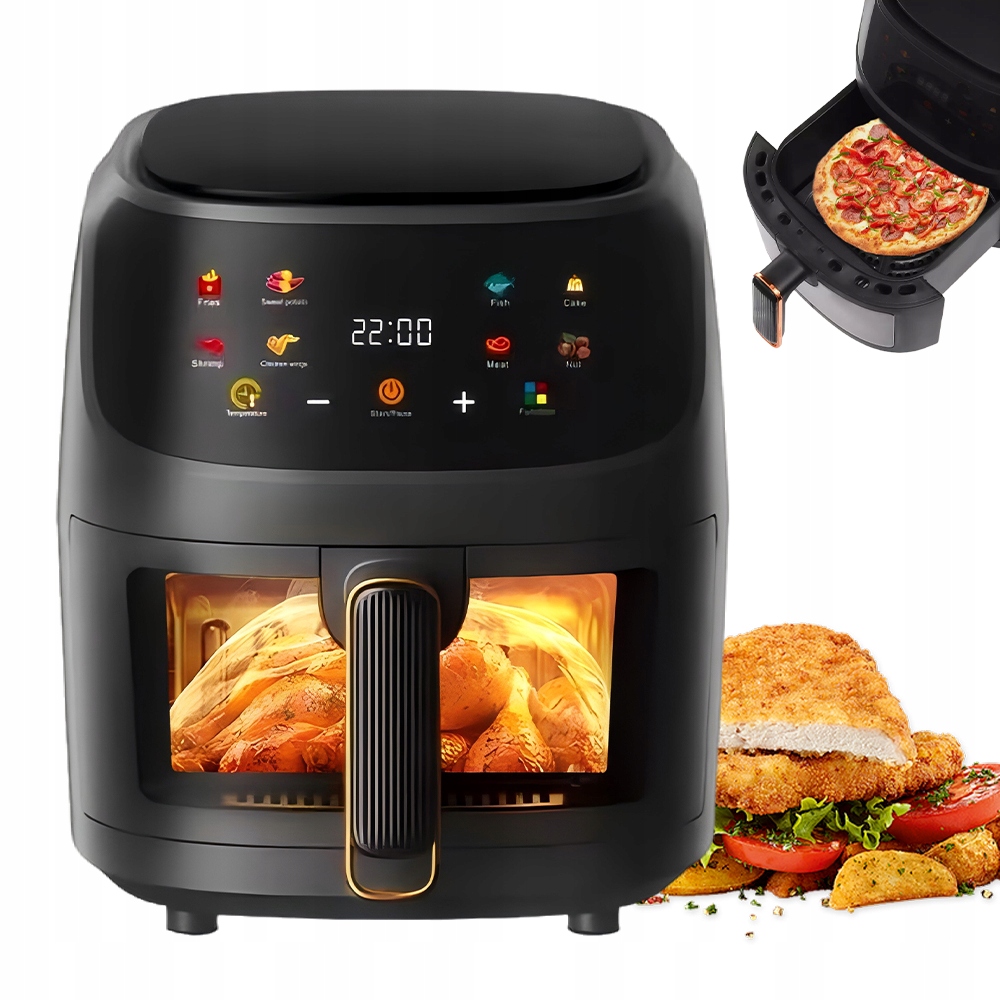 Beztuková Fritéza S 8 Možnostmi Vaření 1800 W, Velká Kapacita 8 L
