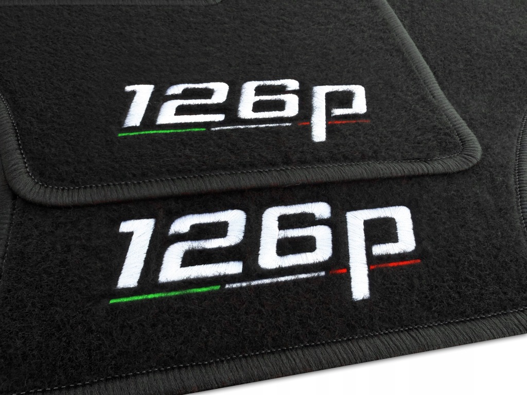 Velurové Koberce Fiat 126P (1972-2000) Černé 126P Italská Edice