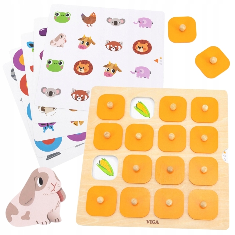 Viga Memory Paměťová hra Hádej Obrázky 10 Montessori karet